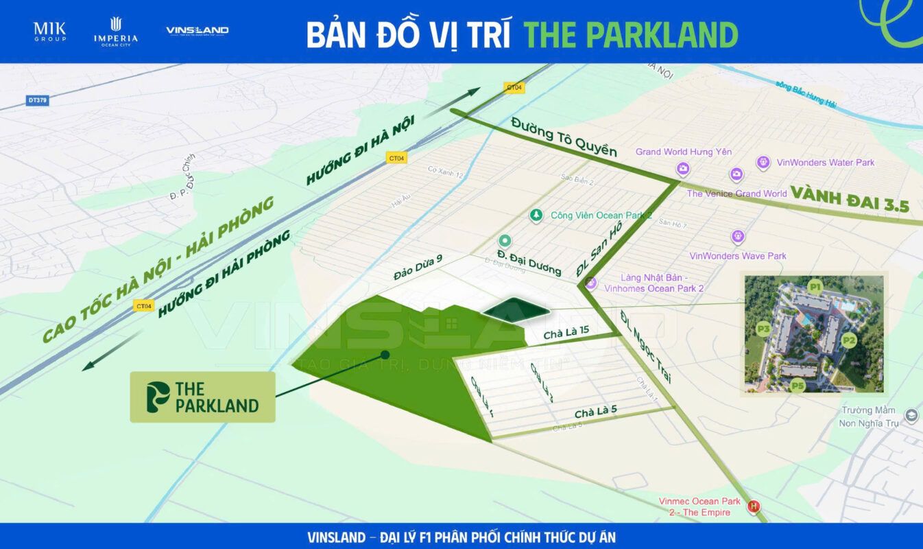 Bản đồ vị trí the parkland